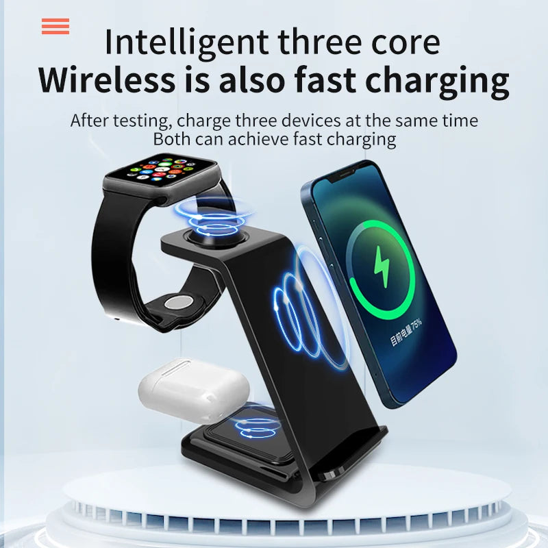 30W 3-in-1 Wireless Charger Stand