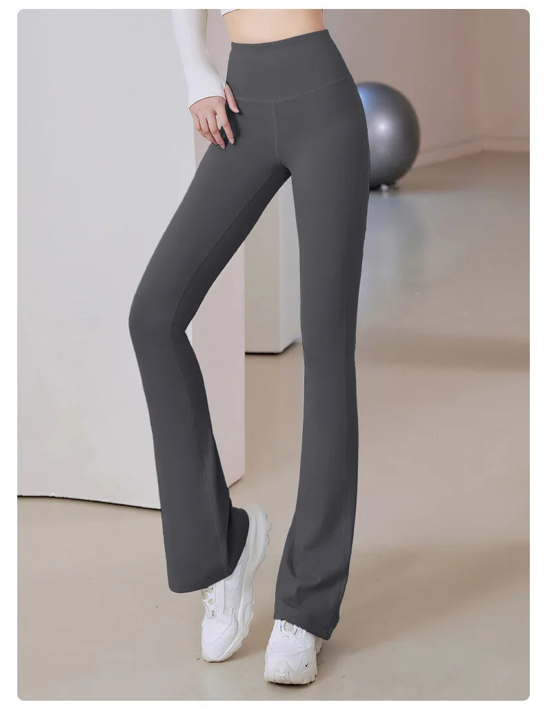 Women Flare Pants Slim High Waist Solid SexyShark Flare Pant