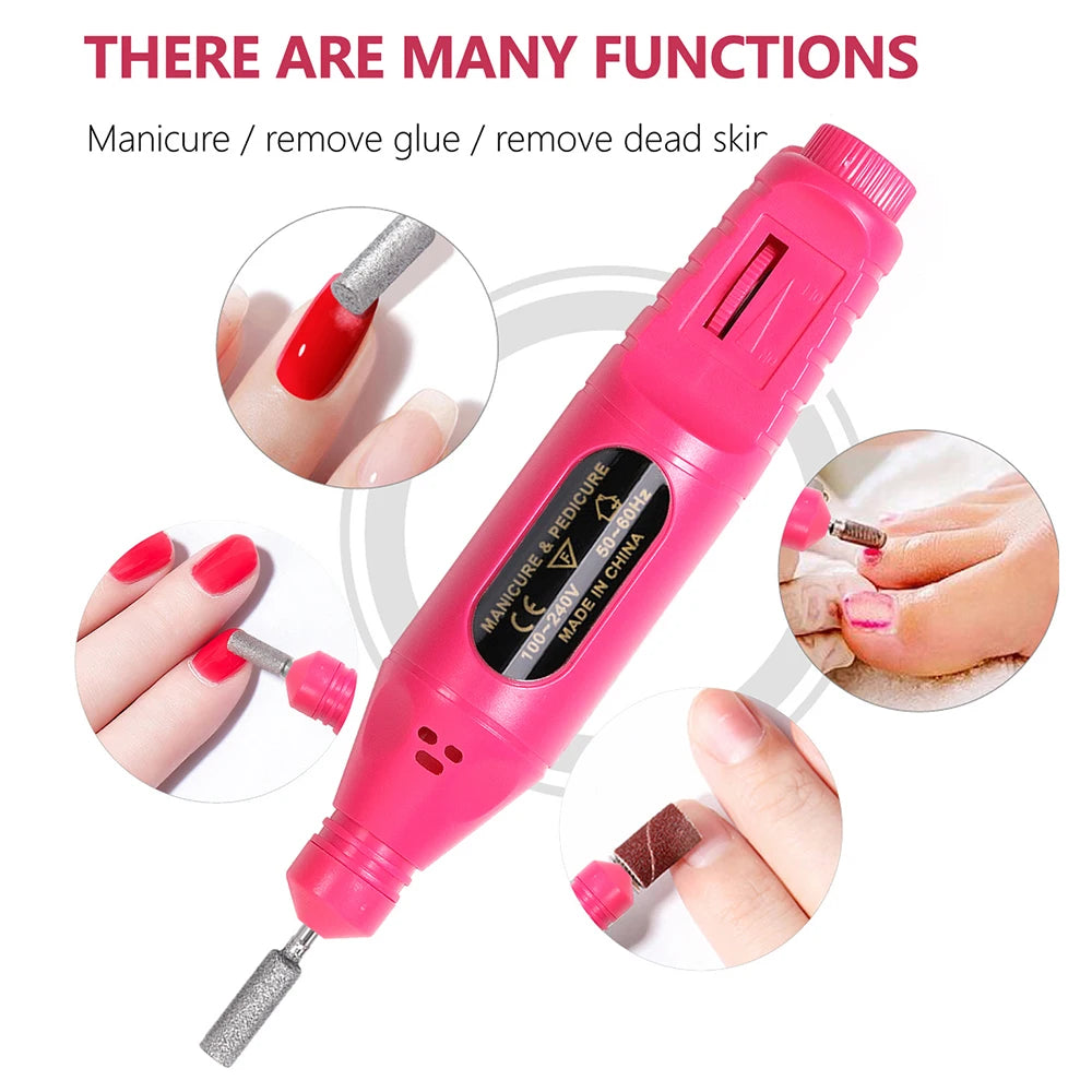 Electric Nail Sander Nail Drill Machine Mill For Manicure Dr