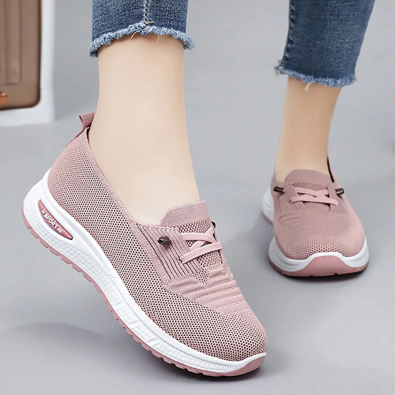 Women's Breathable Knitted Mesh Slip