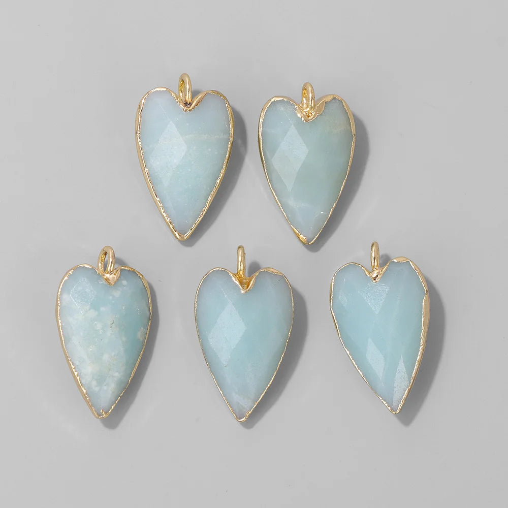 Heart Stone Pendant Set