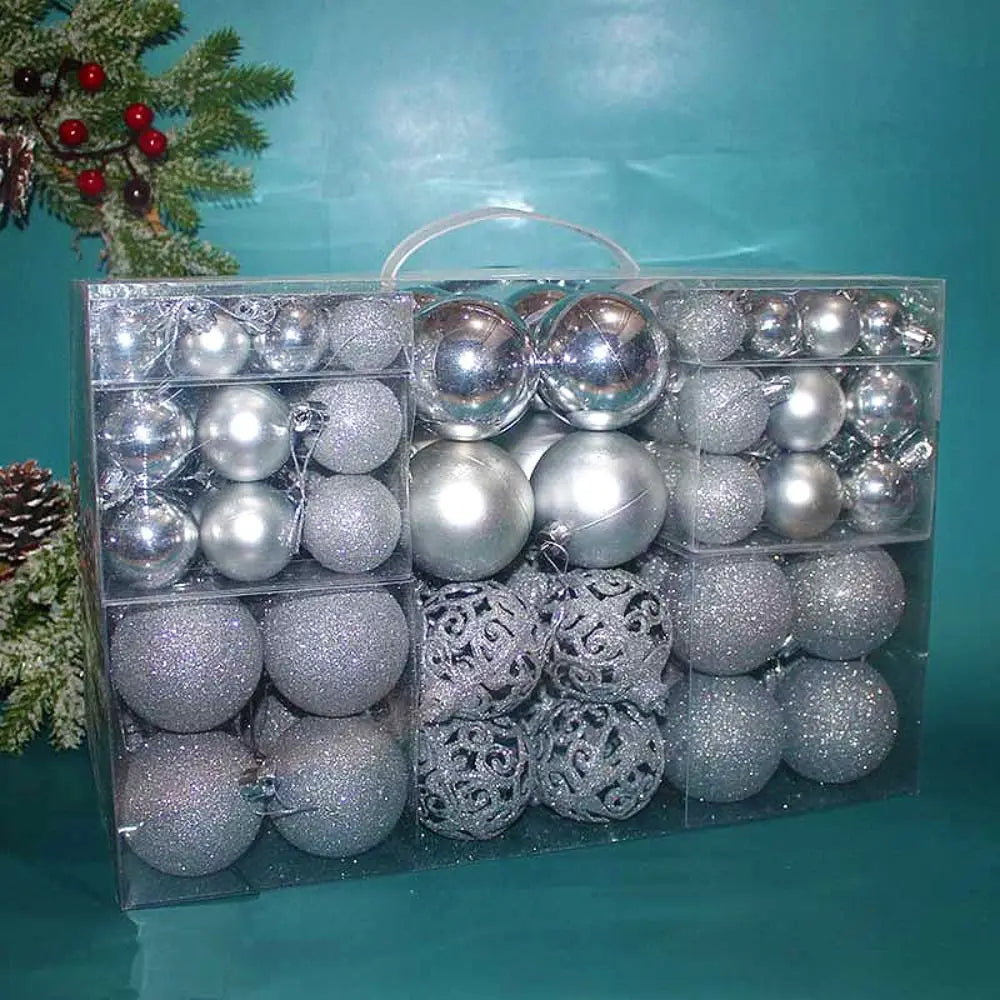 100pcs Christmas Tree Baubles Set