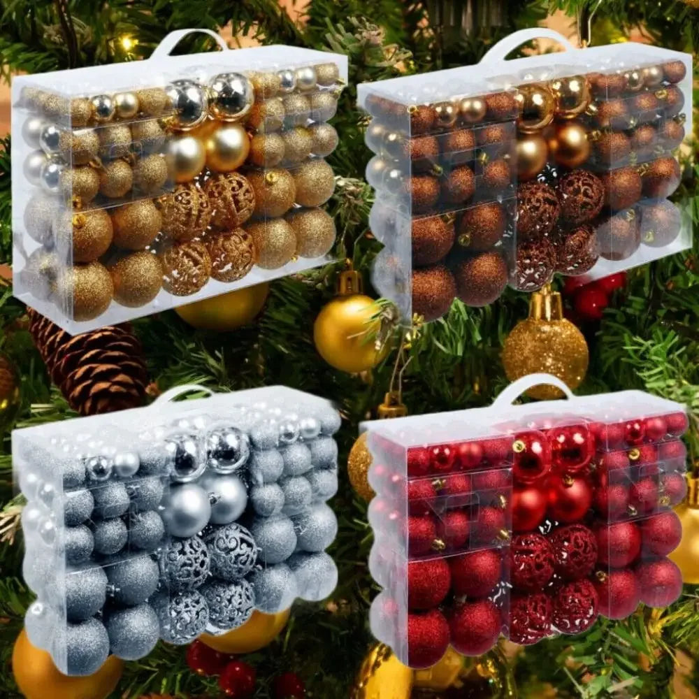 100pcs Christmas Tree Baubles Set