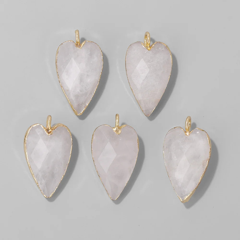Heart Stone Pendant Set