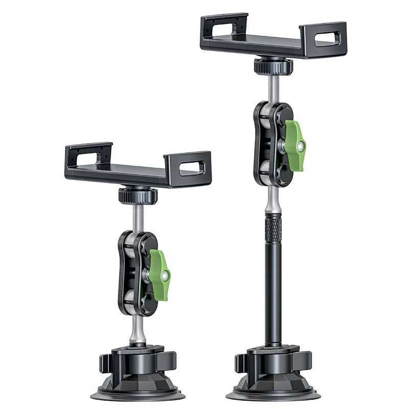 Aluminum Alloy Car Tablet Support 360° Rotation Adjustable Stand with Suction Cup Mount for 4-12.9 Inch Tablets Mobile Phones