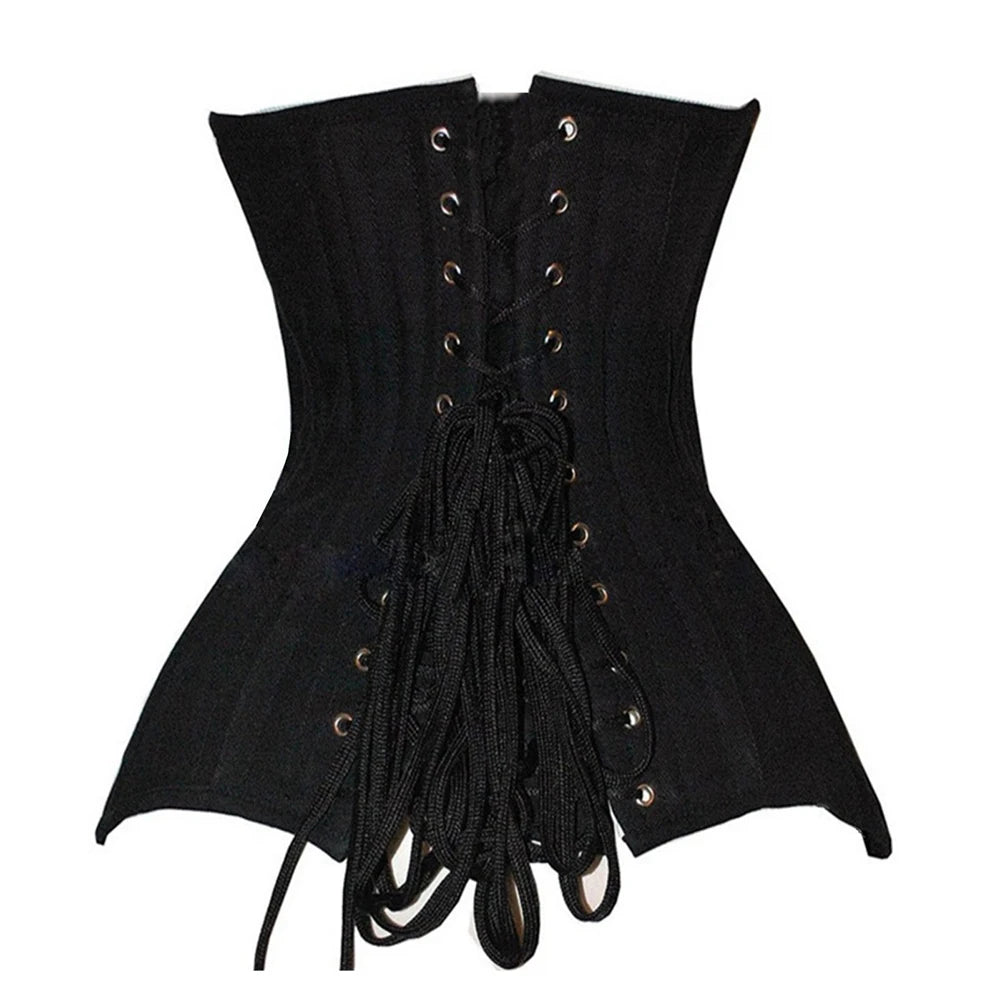 Cotton Double Steel Boned Waist Cincher