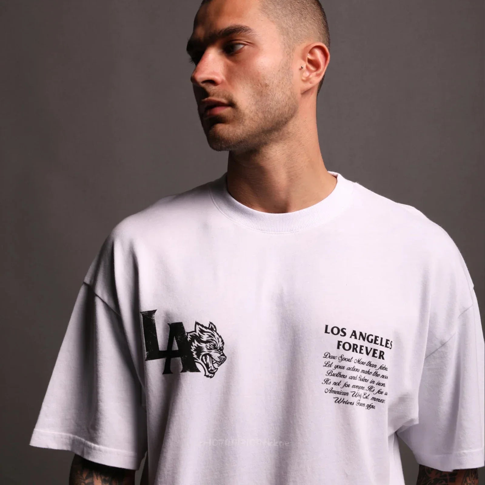 Darc Sport T-shirts Premium Short Sleeve Wolves Graphic Back
