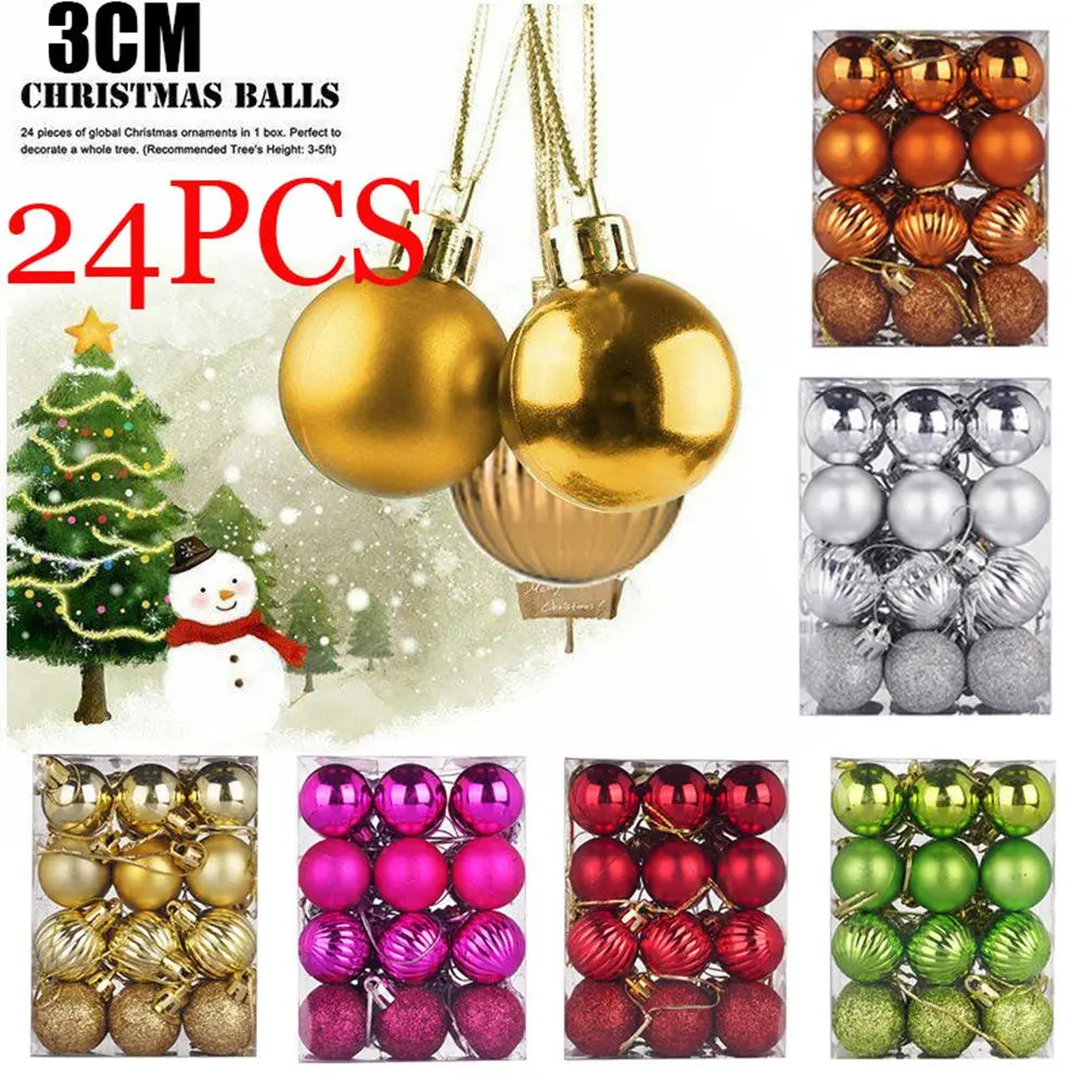 24pcs Christmas Ball Ornaments