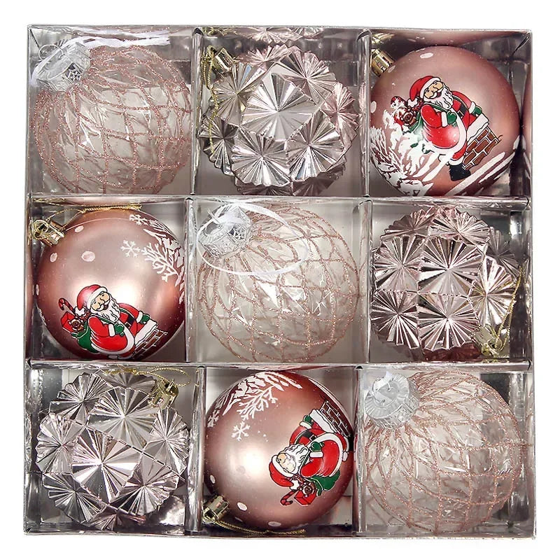 Colorful Painted Christmas Ball Ornaments