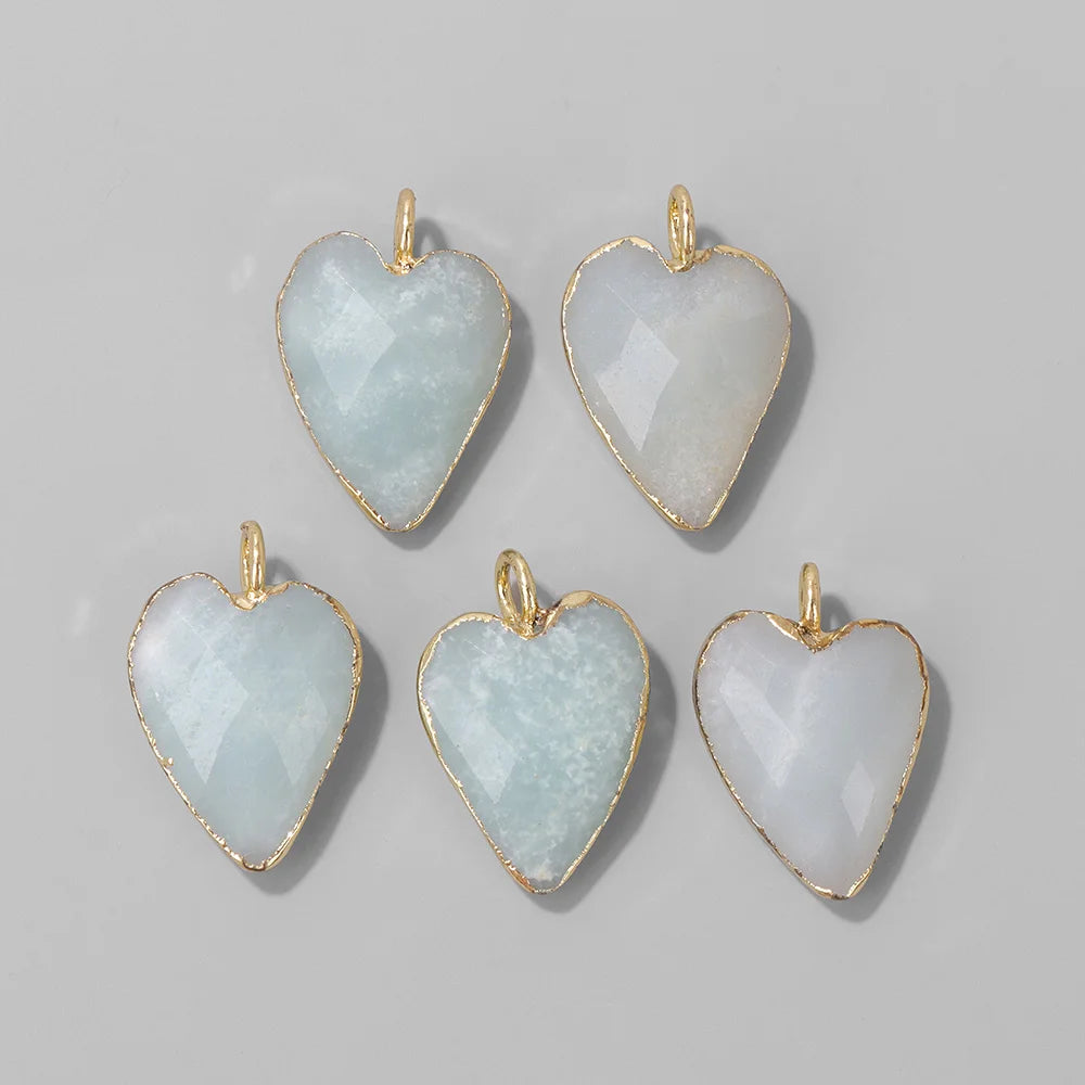 Heart Stone Pendant Set