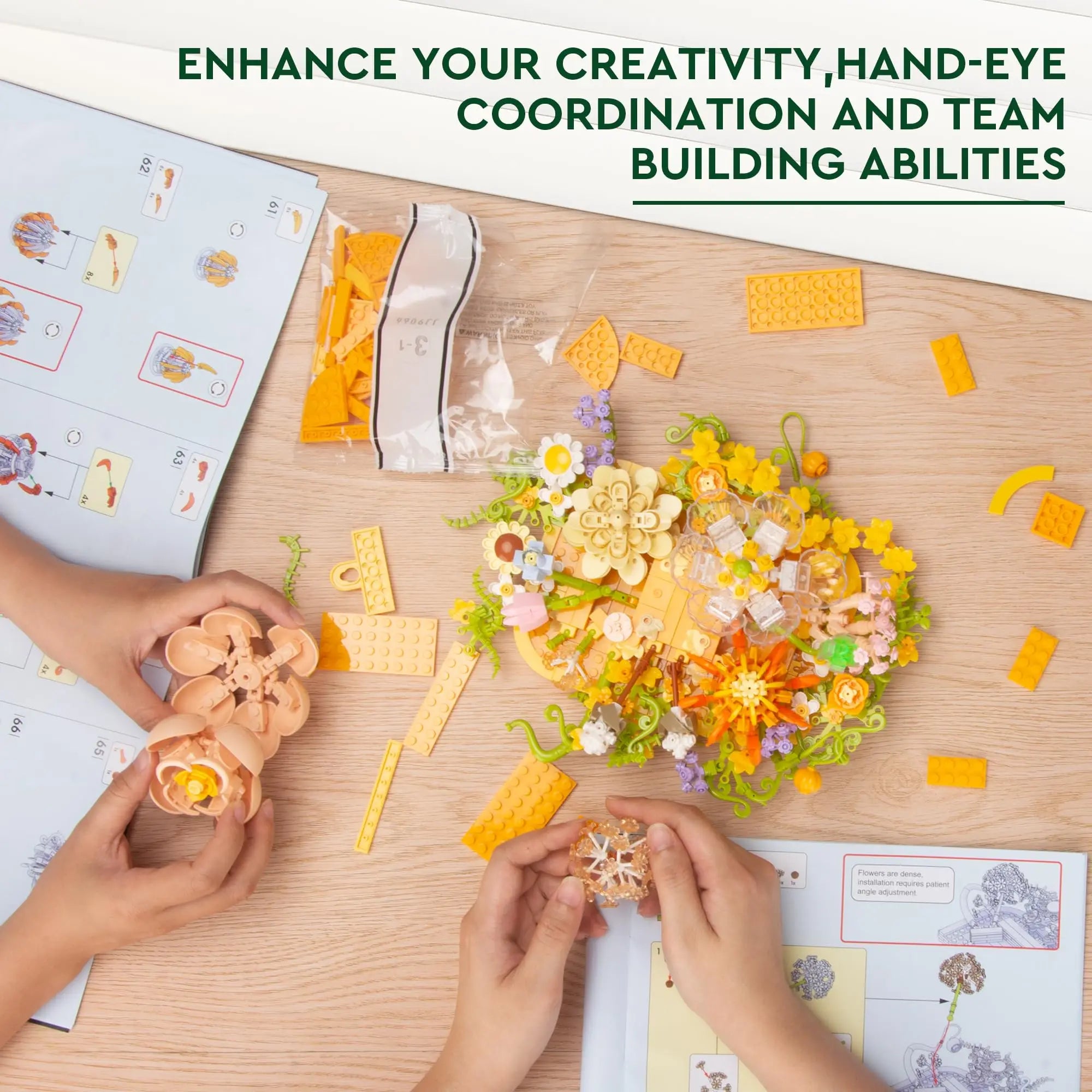 965pcs Flower Building Set – Botanical Collection