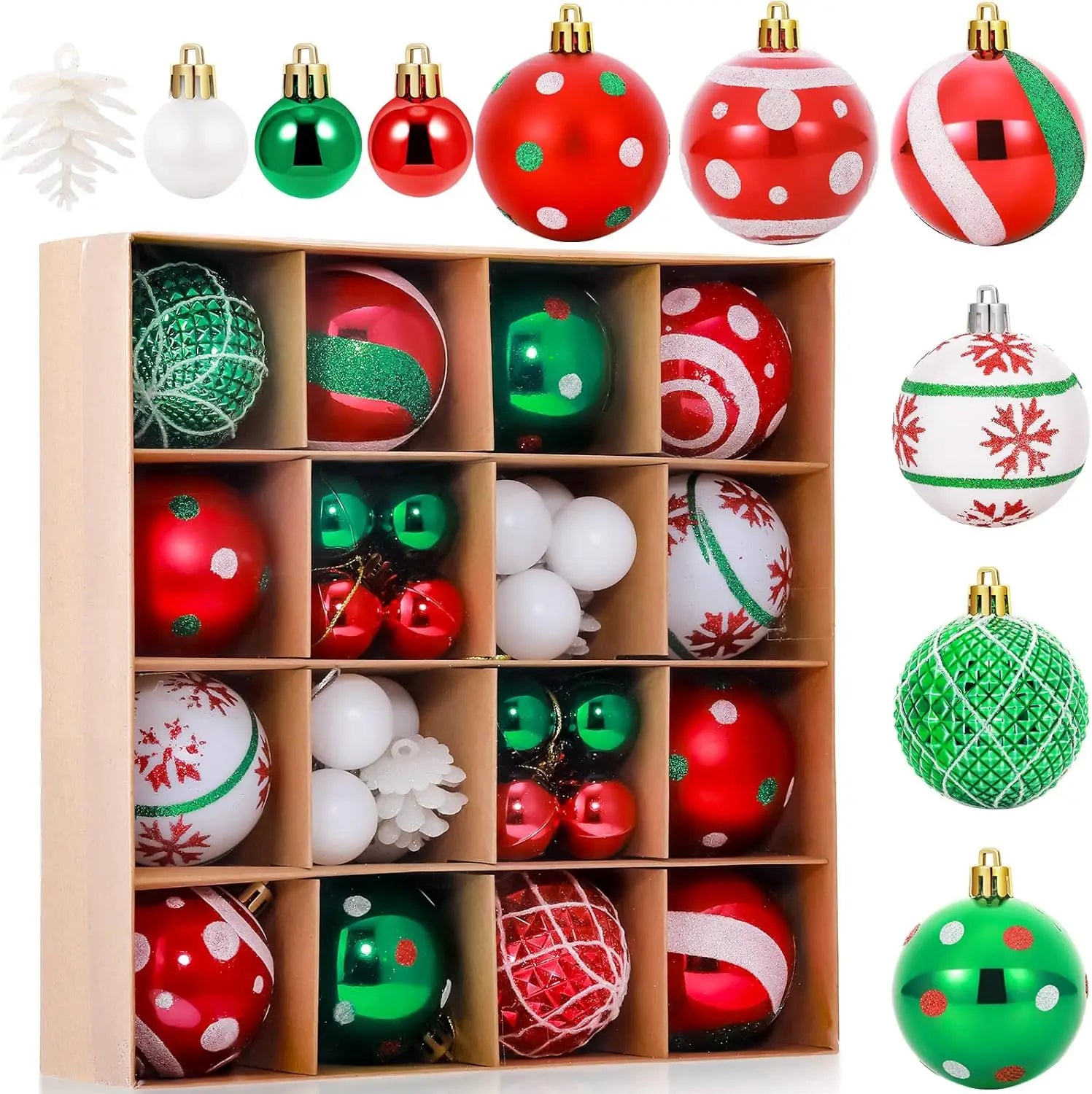 Colorful Painted Christmas Ball Ornaments