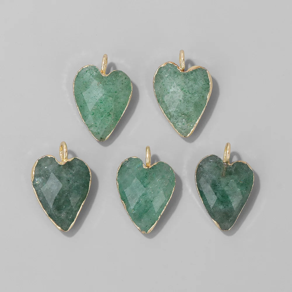 Heart Stone Pendant Set