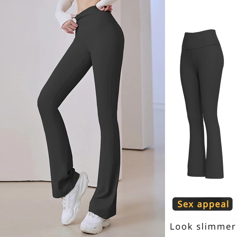 Women Flare Pants Slim High Waist Solid SexyShark Flare Pant