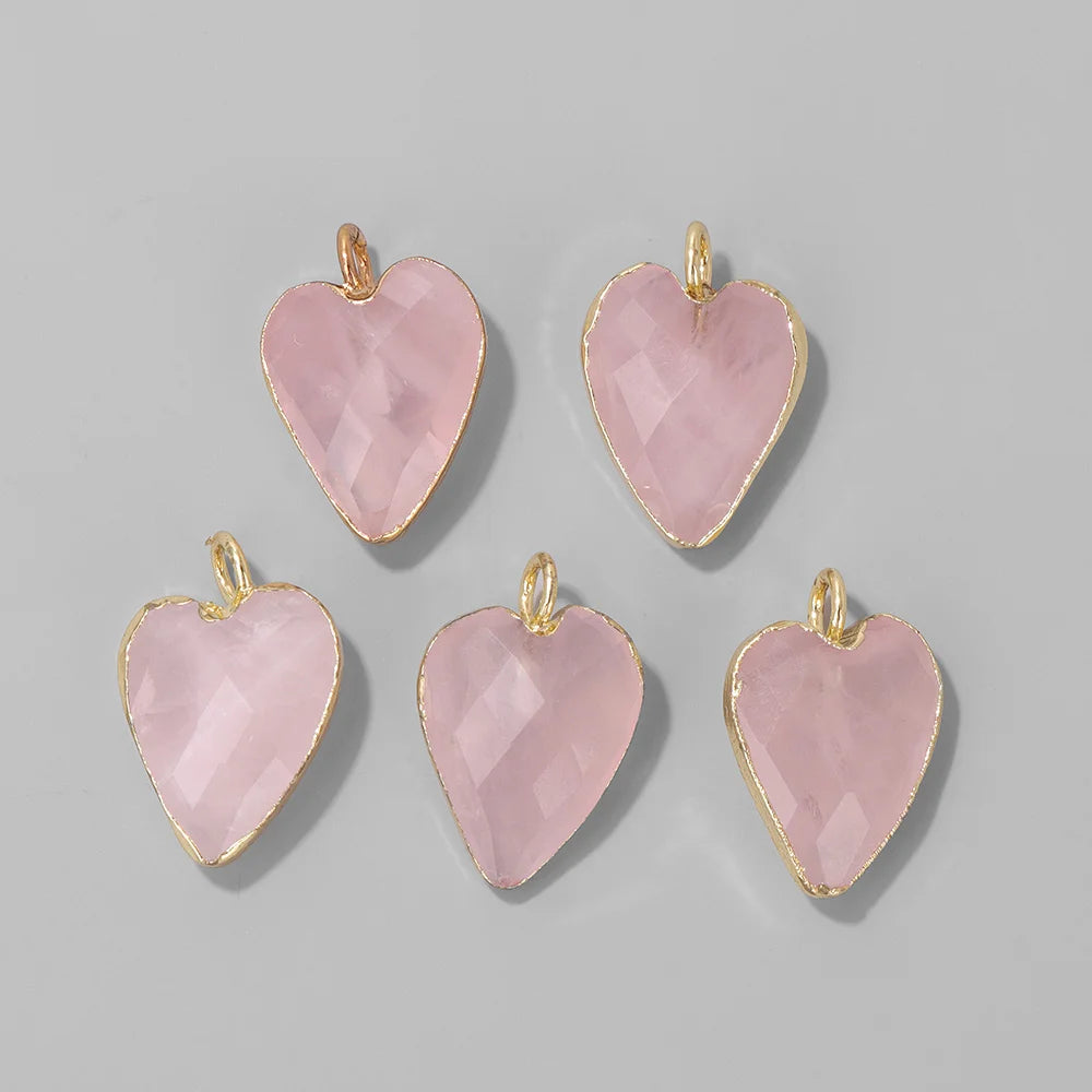 Heart Stone Pendant Set