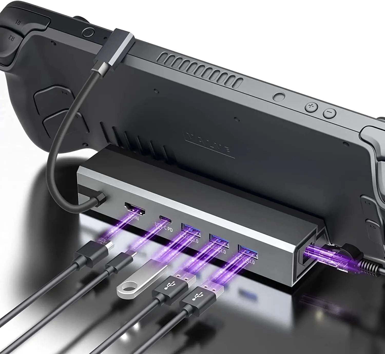 USB Type-C Docking Station for Steam Deck 4k60hz USB3.0 PD60