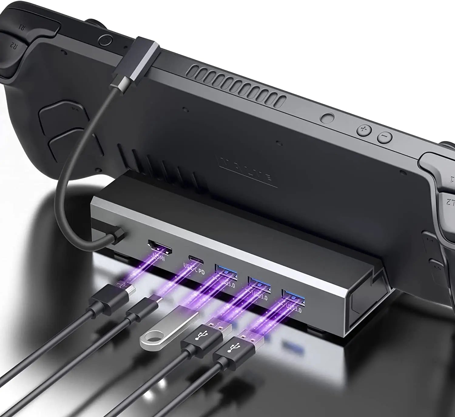 USB Type-C Docking Station for Steam Deck 4k60hz USB3.0 PD60