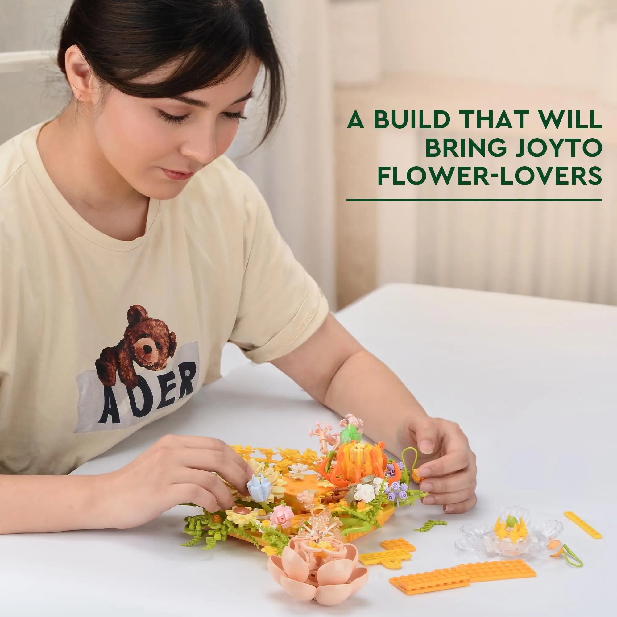 965pcs Flower Building Set – Botanical Collection