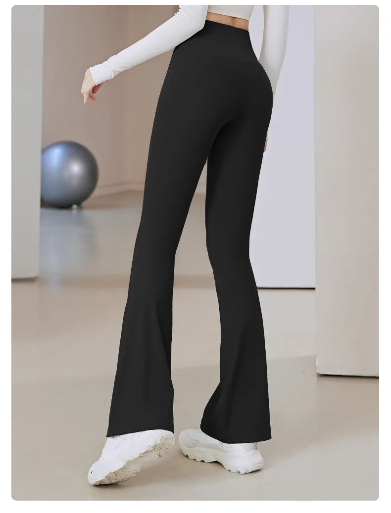Women Flare Pants Slim High Waist Solid SexyShark Flare Pant