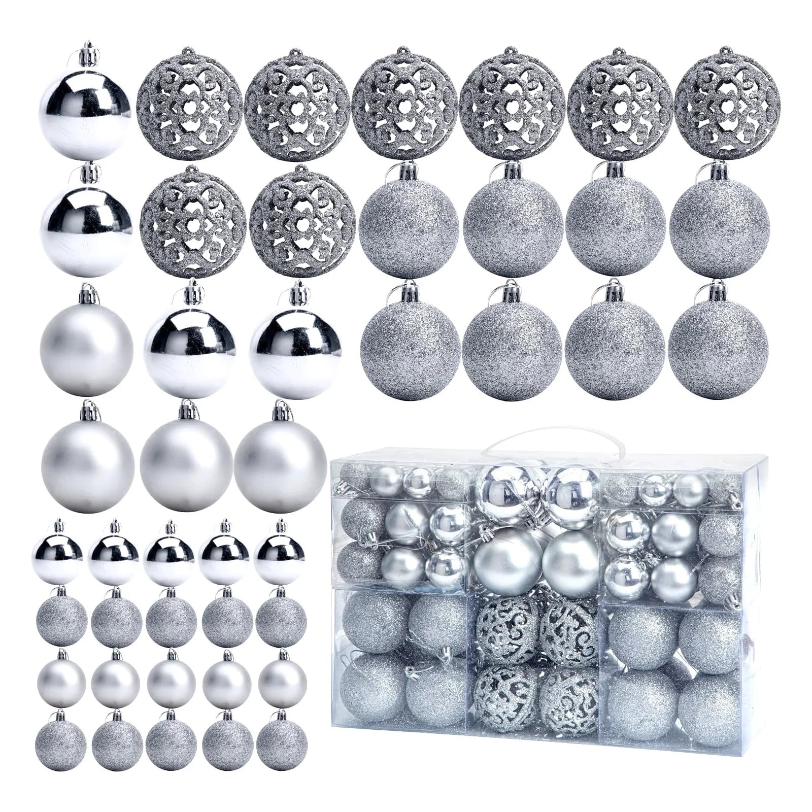 100pcs Christmas Tree Baubles Set