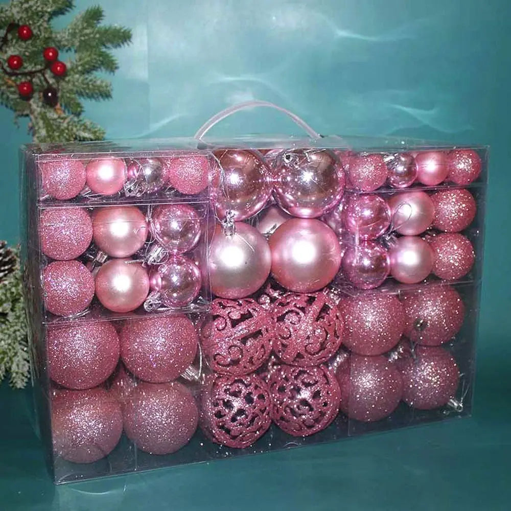 100pcs Christmas Tree Baubles Set