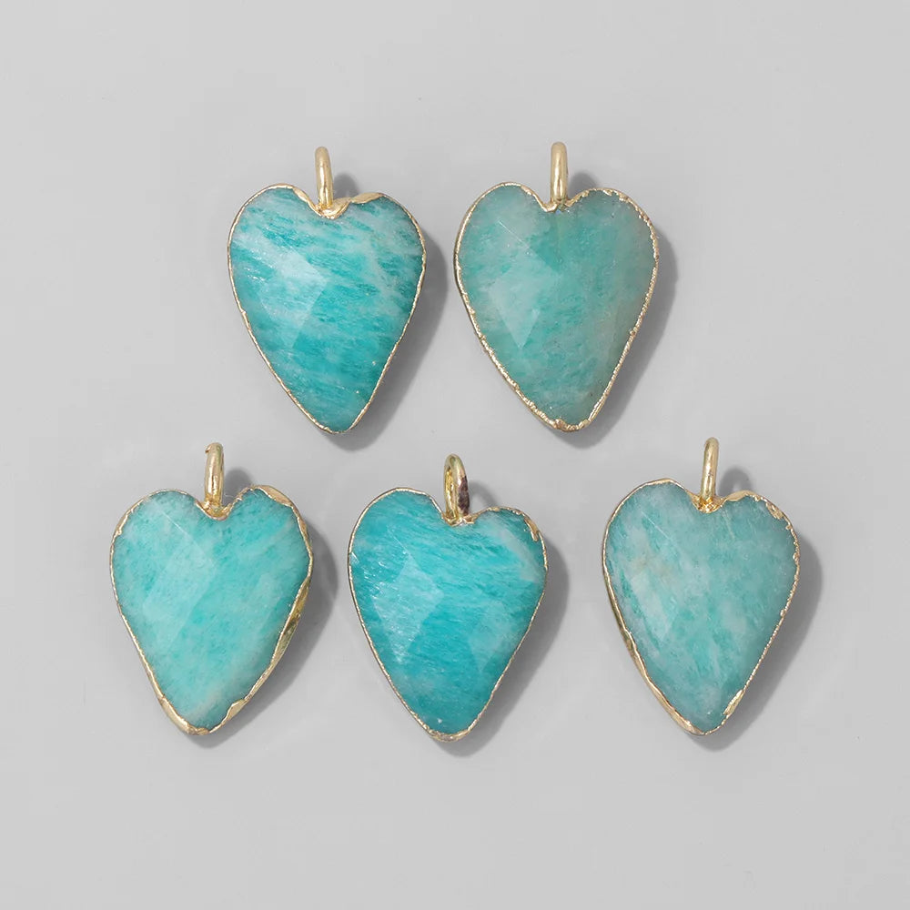 Heart Stone Pendant Set