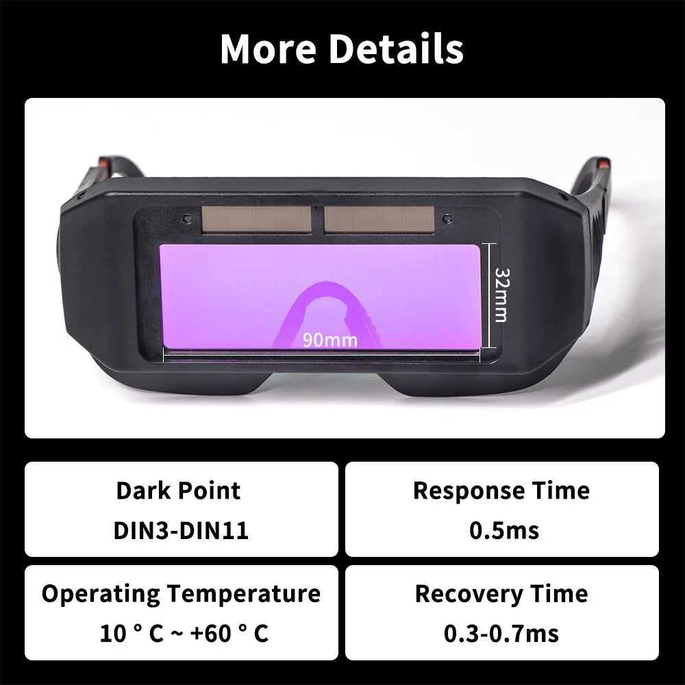 Solar Powered Welding Helmet Auto Darkening Welding Goggles