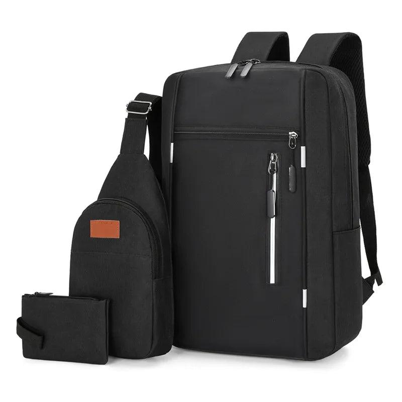Women Fashion backpack soft leather multi-functional bag Polyester large capacity computer backpack