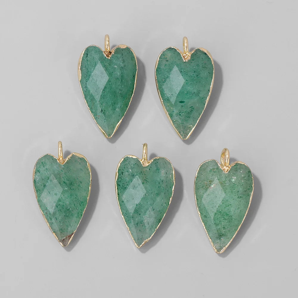 Heart Stone Pendant Set