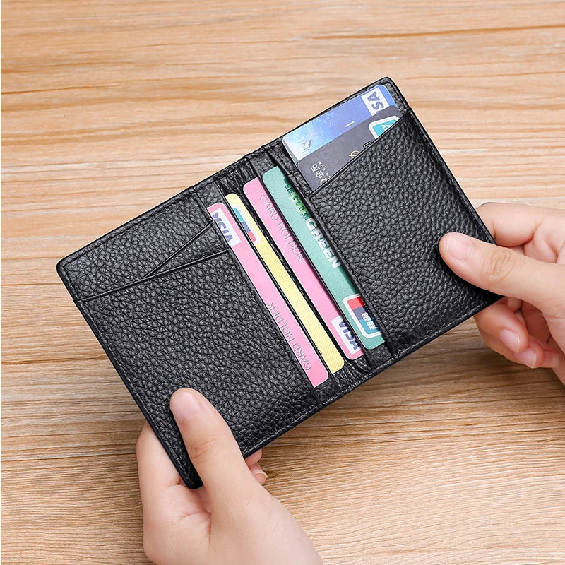 Buylor Men's Wallet Soft Super Slim Wallet Genuine Leather M