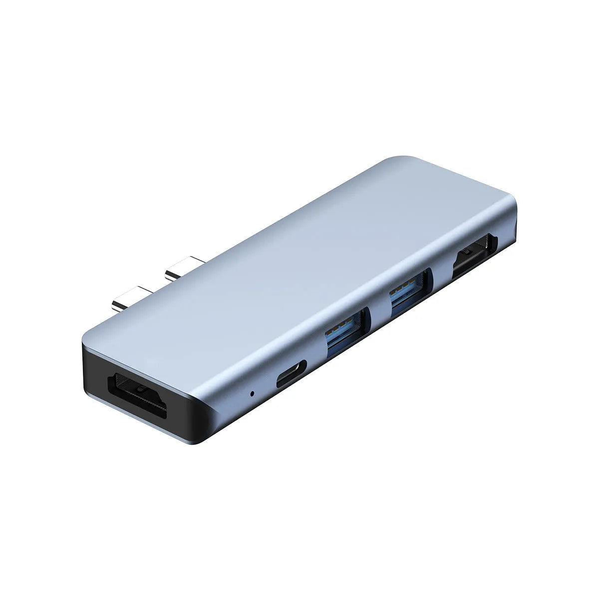 5-in-1 USB-C Hub Laptop Docking Station USB C to Dual HDMI Adapter with 4K 60Hz HDMI*2, PD100W , USB2.0 Port for MacBook Pro/Air