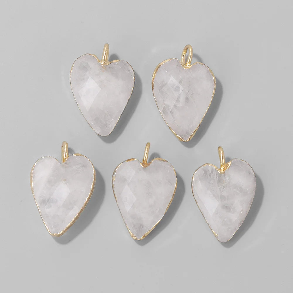 Heart Stone Pendant Set