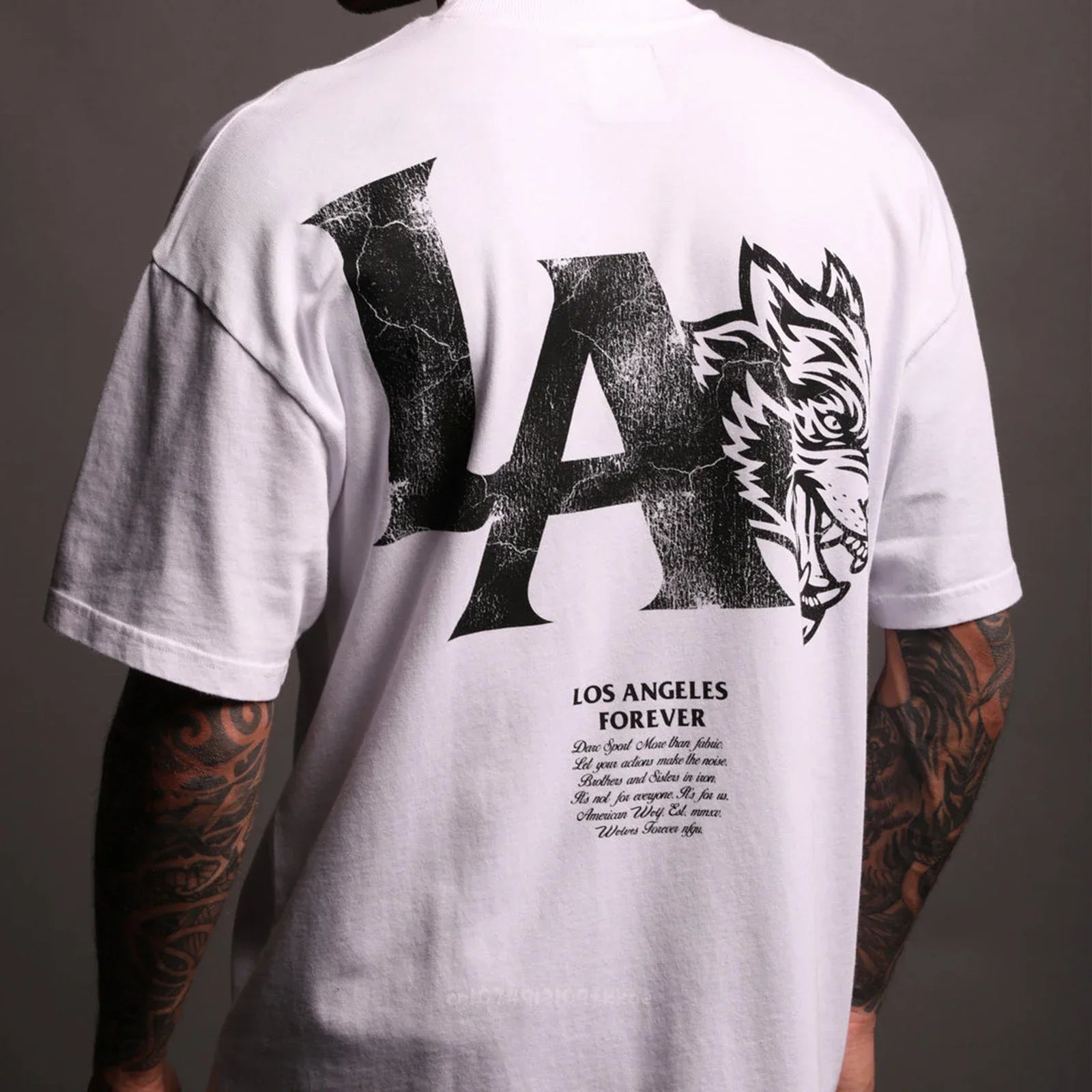 Darc Sport T-shirts Premium Short Sleeve Wolves Graphic Back