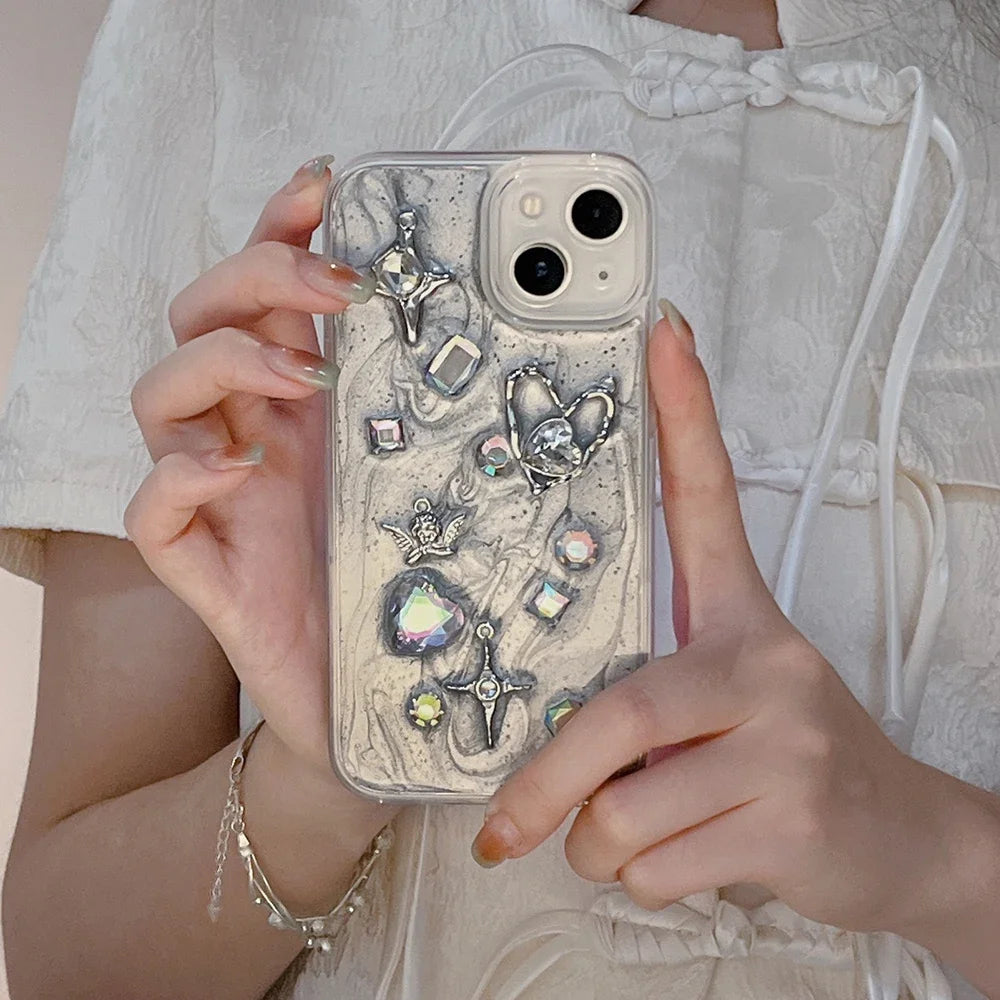 3D Love Heart Angel iPhone Case