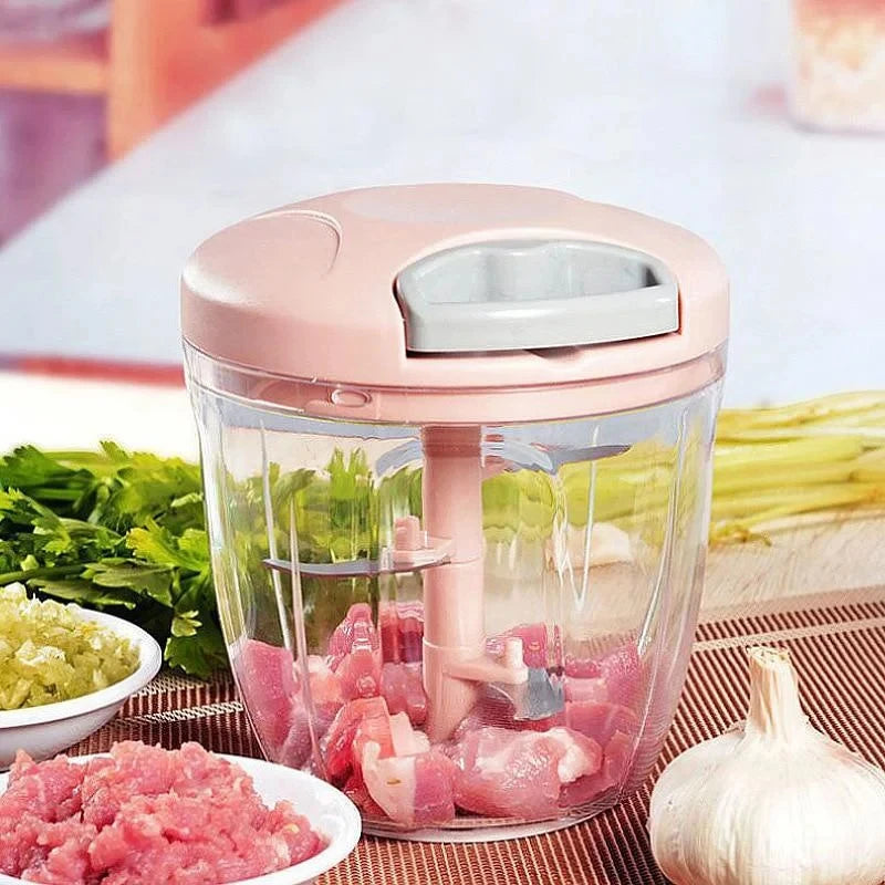 500/900ML Hand Chopper Manual Rope Food Processor Silcer Shr