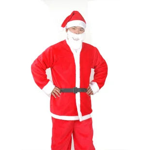 Christmas clothes Christmas men's clothes Santa Claus dress up Christmas suit 5-piece set