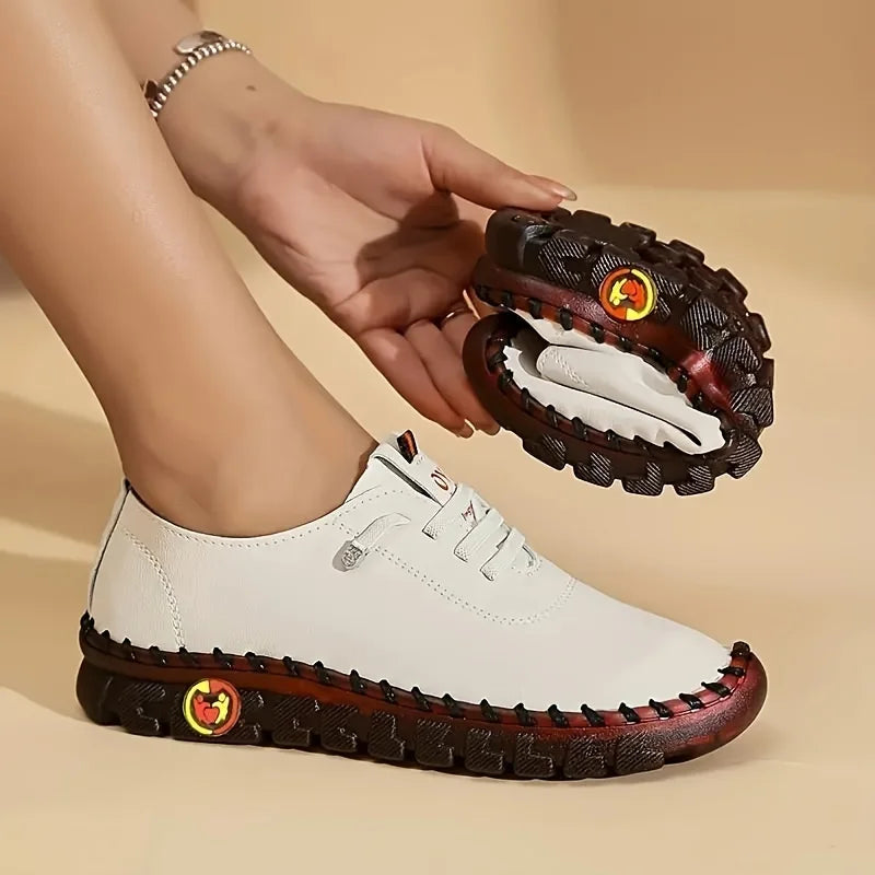 Sneakers Women Shoes Flat Loafers Leather Mom Shoes for Wome