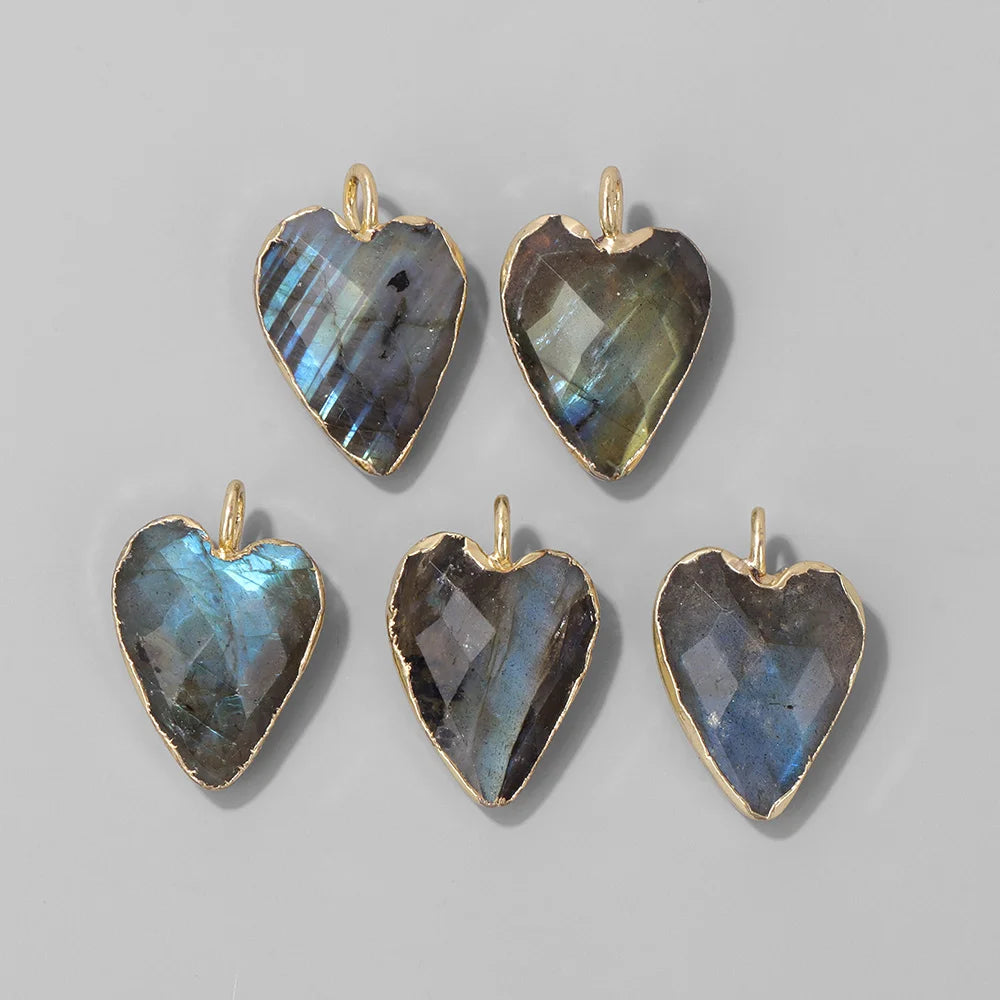Heart Stone Pendant Set