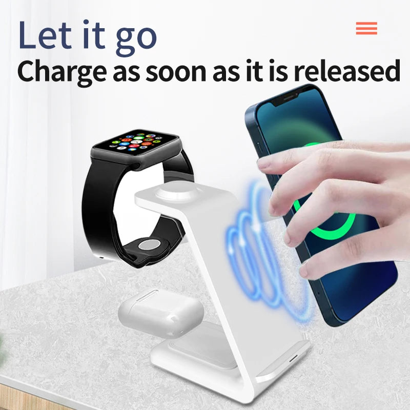 30W 3-in-1 Wireless Charger Stand
