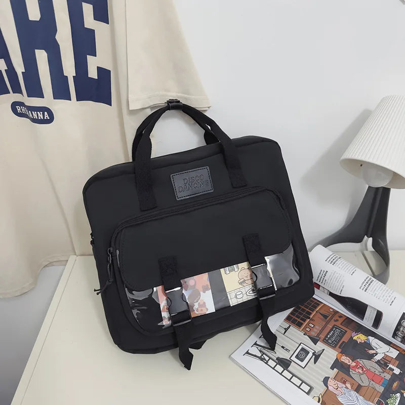 3Ways Japanese Style Kawaii Backpack Girls Transparent Pocke