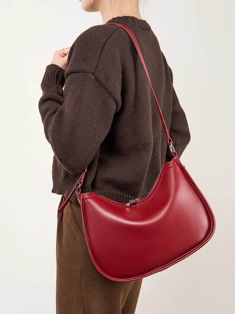 Zency Premium Leather Hobo Bag
