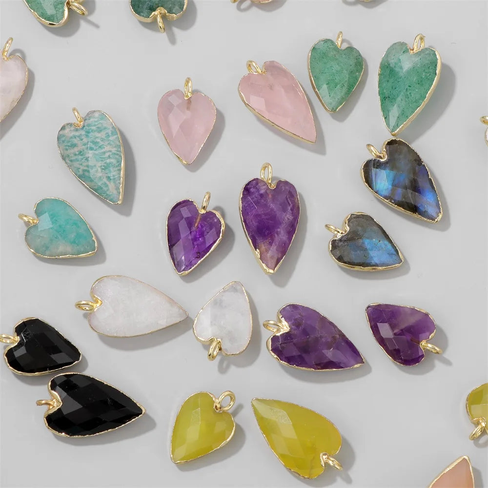 Heart Stone Pendant Set