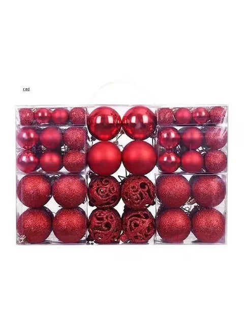 100pcs Christmas Tree Baubles Set