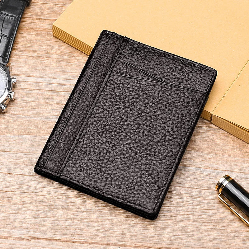 Buylor Men's Wallet Soft Super Slim Wallet Genuine Leather M