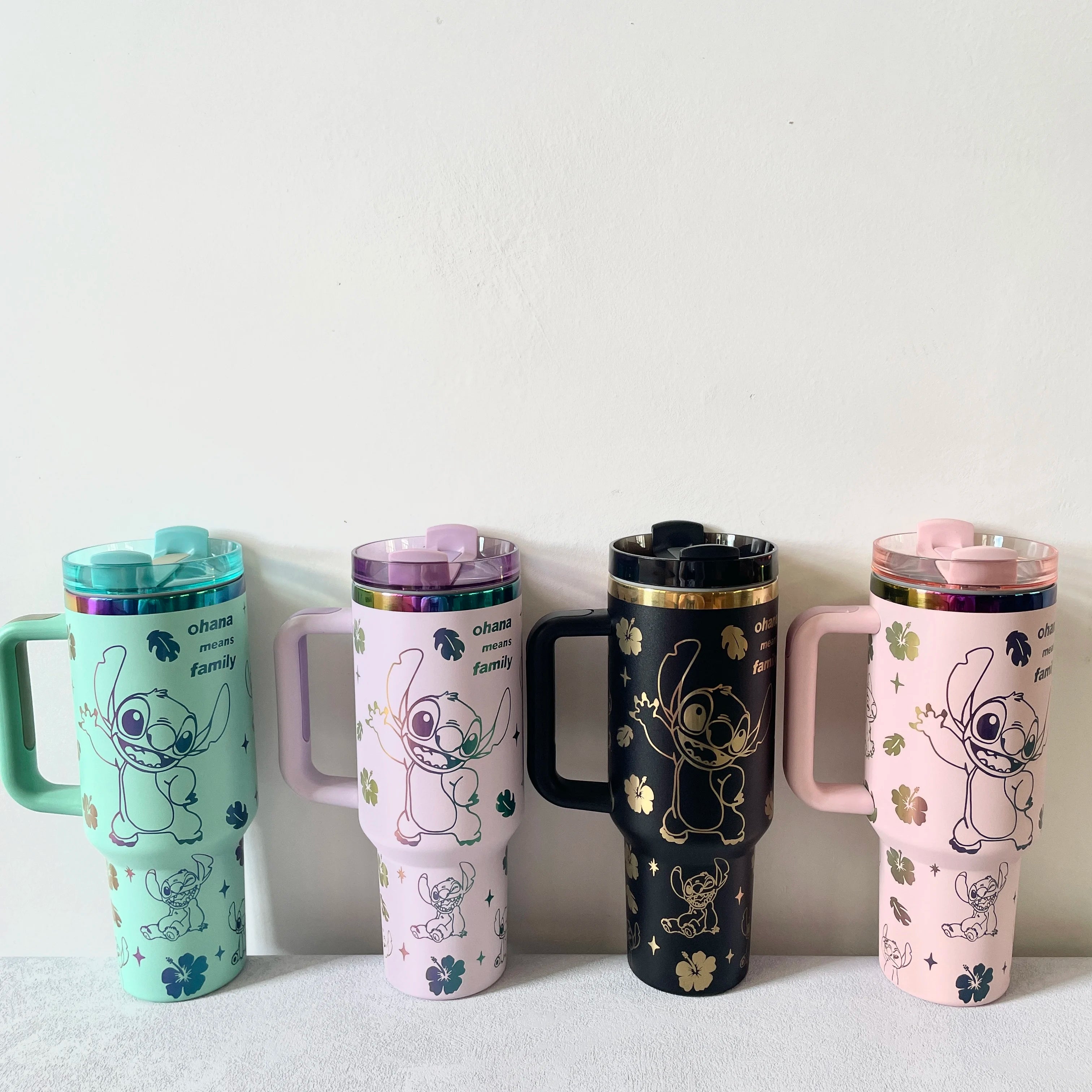 Thermal Coffee Stitch Cup with Straw Stainless Steel Vacuum