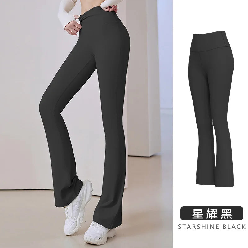 Women Flare Pants Slim High Waist Solid SexyShark Flare Pant