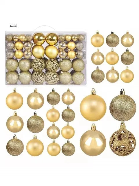 100pcs Christmas Tree Baubles Set