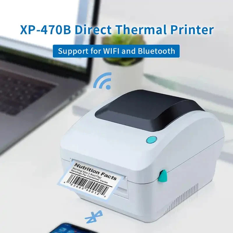 300DPI 203DPI High Quality Thermal Printer Shipping Barcode Label Printer 4x6 XP-470B 470E for Logistics Express Waybill USB BT