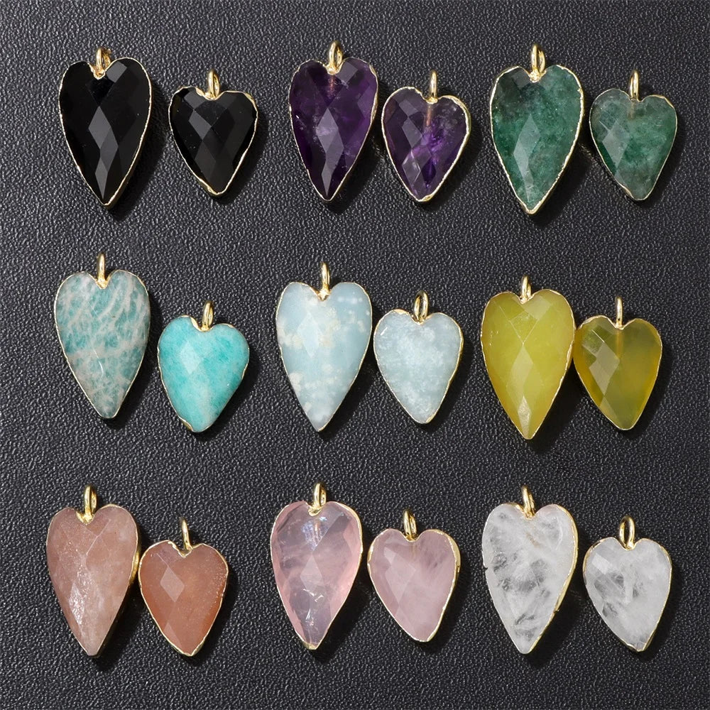 Heart Stone Pendant Set