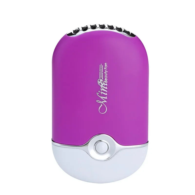 USB Rechargeable Portable Mini Fan Cooling Fan Bladeless Handheld Eyelash dryer Mini Handheld Fan Air Conditioning Blower